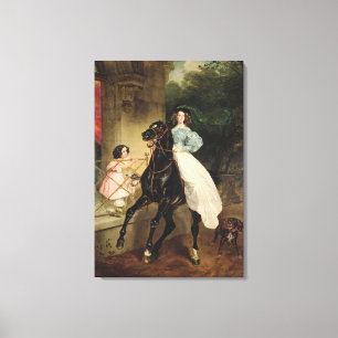 Der Horsewoman, Porträt von Giovanina Leinwanddruck