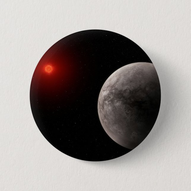 Der Hot Rocky Exoplanet Trappist-1 B. Button (Vorderseite)