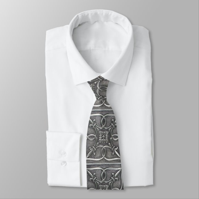 Der hübsche elegante silberne keltische Vatertag Krawatte (Gebunden)