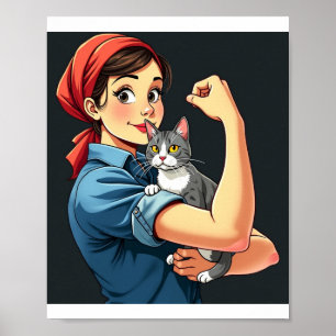 Der hübsche Katzenbesitzer Poster