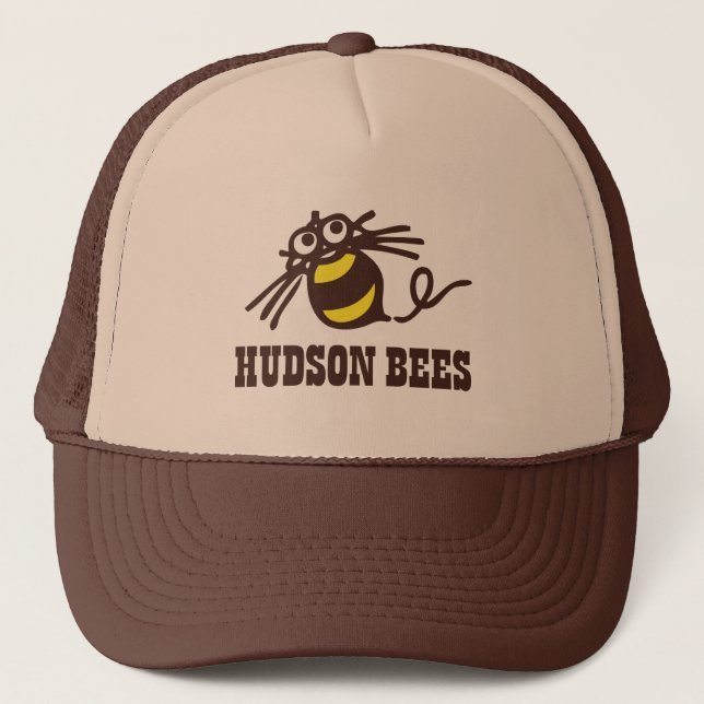 Der Hudson-Bienen-Baseballmütze (Brown) Truckerkappe (Vorderseite)