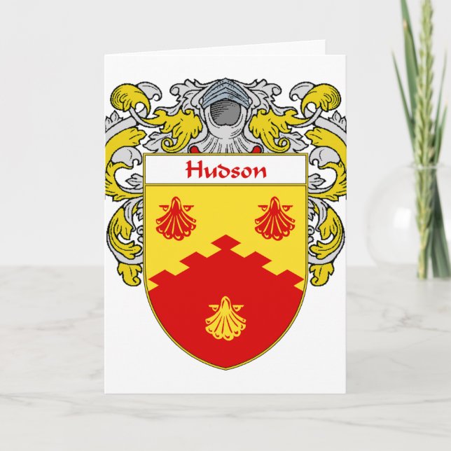 Der Hudson-Wappen/Familienwappen (überzogen) (Vorderseite)