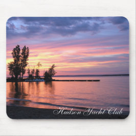 Der Hudson-Yachtclub-Sonnenuntergang-Mausunterlage Mousepad