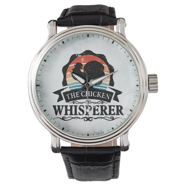 Der Hühnerflüsterer Lustig Armbanduhr (Vorderseite)