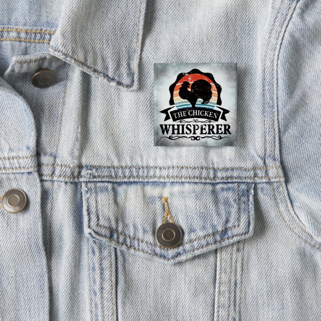 Der Hühnerflüsterer Lustig Button (Beispiel)