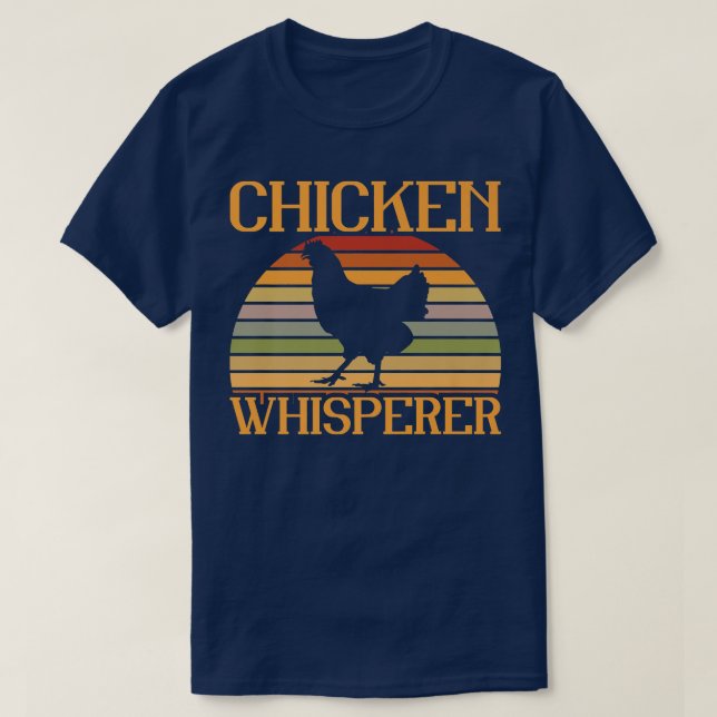 Der Hühnerflüsterer Retro-Bauer T-Shirt (Design vorne)