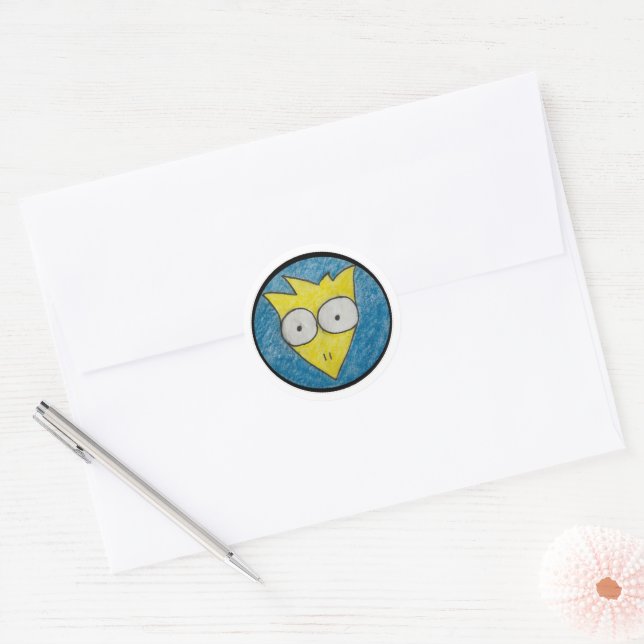 Der Hühnersticker Runder Aufkleber (Umschlag)