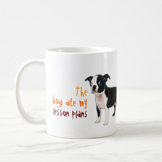 Der Hund aß meine Unterrichtspläne Kaffeetasse (Links)