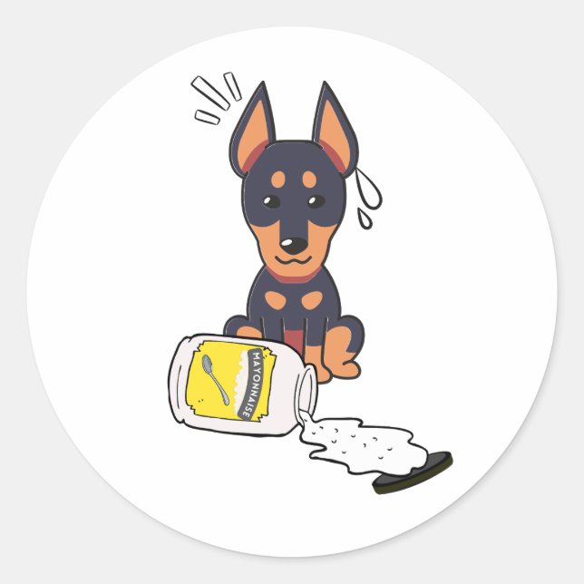 Der Hund der Sternguard verschüttete Mayonnaise Runder Aufkleber (Vorderseite)
