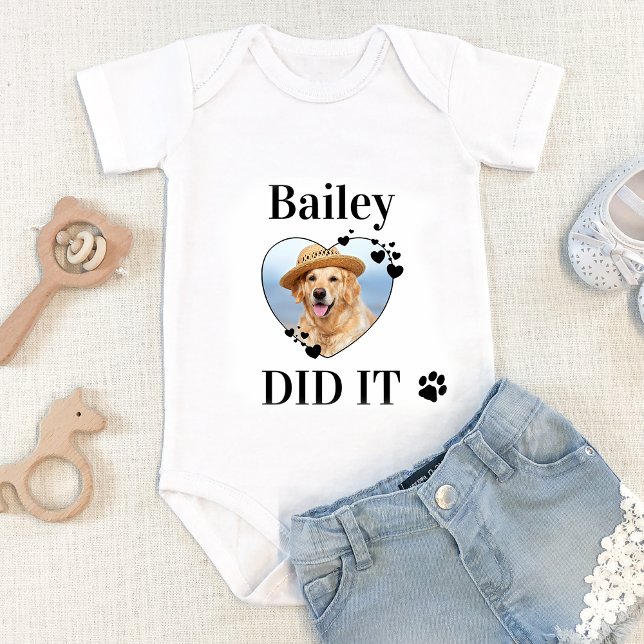 Der Hund hat das Foto von Haustieren persönlich au Baby Strampler (Von Creator hochgeladen)