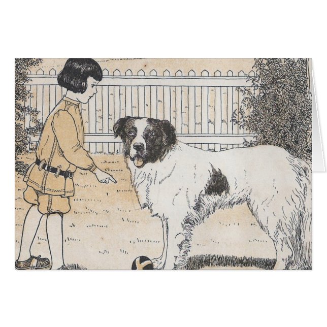 Der Hund hat den Ball (Vorderseite (Horizontal))