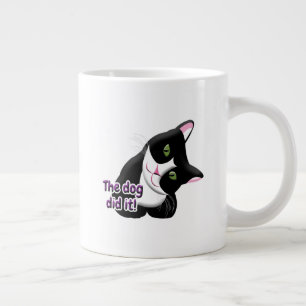 Der Hund hat es gemacht Katze Jumbo-Tasse