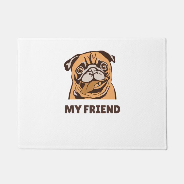 Der Hund ist mein Freund Fußmatte (Vorderseite)
