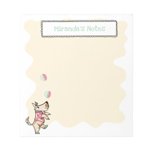 Der Hund Leben Gelbe Klecker Hundename Notizblock (Vorderseite)