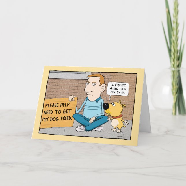 Der Hund muss fixiert werden Karte (Vorderseite)