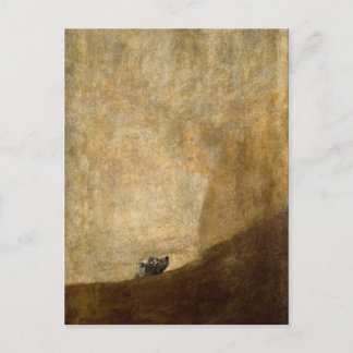 Der Hund (Schwarze Bilder) von Francisco Goya 1820 Postkarte