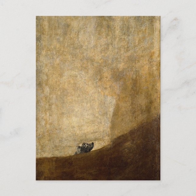 Der Hund (Schwarze Bilder) von Francisco Goya 1820 Postkarte (Vorderseite)