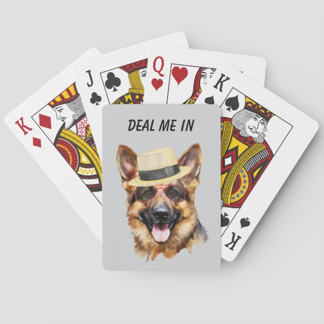 Der Hund von der Hündin des Hundes Spielkarten (Rückseite)
