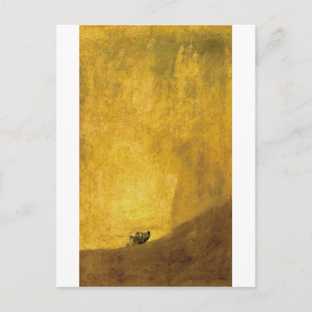 Der Hund von Francisco de Goya Postkarte (Vorderseite)