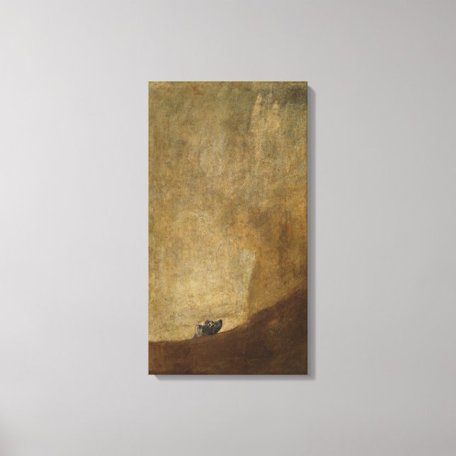 Der Hund von Francisco Goya Leinwanddruck (Vorderseite)