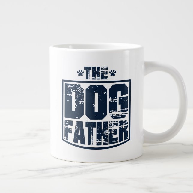 Der Hundevater trug eine Grafik Jumbo-Tasse (Rechts)