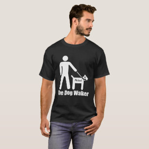 Der Hundewanderer addieren, die den Namen oder T-Shirt