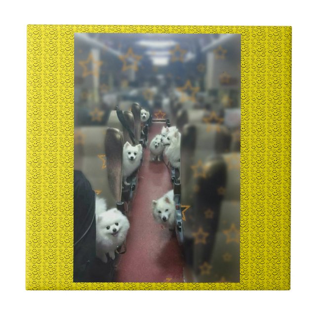 Der Hundezug Fliese (Vorderseite)