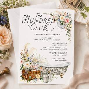 Der Hundred Club Vintage 100. Geburtstag Einladung