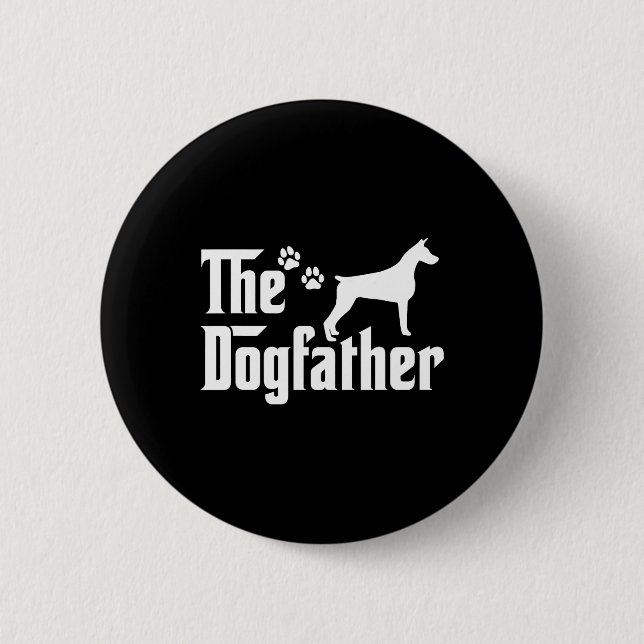 Der Hundvater Tee Vatertag Geschenk Vater - Hunde  Button (Vorderseite)