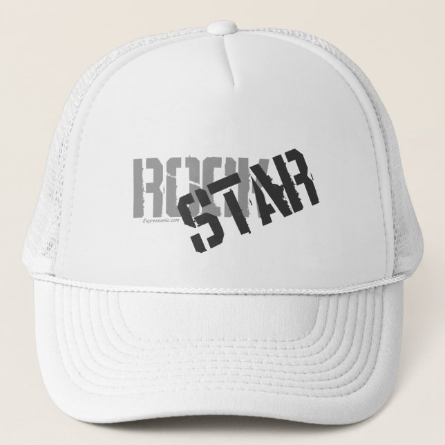 Der Hut des Rockstar-weißen Fernlastfahrers, Truckerkappe (Vorderseite)