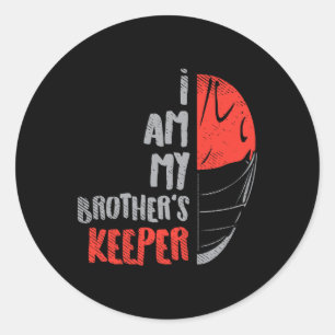 Der Hüter meines Bruders Lacrosse Funny Defense La Runder Aufkleber