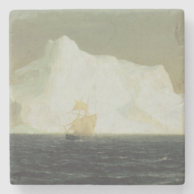 Der Iceberg (von der Frederic Edwin Church) Steinuntersetzer (Vorderseite)