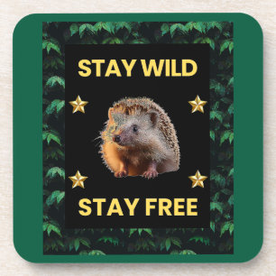 Der Igel - Bleibe Wild Bleibe kostenlos Getränkeuntersetzer
