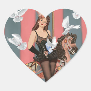 Der Illusionist Herz-Aufkleber