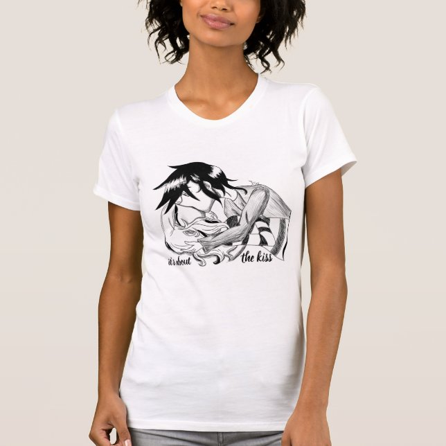Der Illustrierte T - Shirt des Kiss-Anime-Stils (Vorderseite)