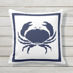 Der im Freien weißer Reversible Marine See-KRABBE Kissen