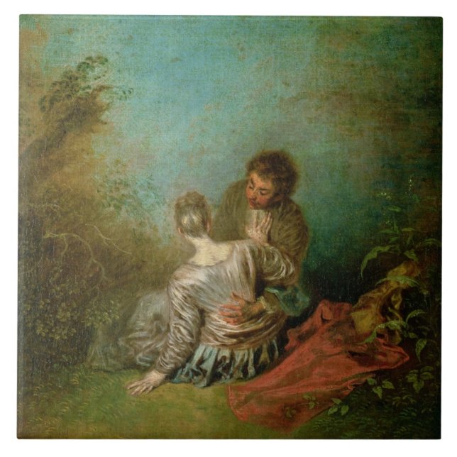 Der ImitatPas, c.1717 (Öl auf Leinwand) Fliese (Vorderseite)