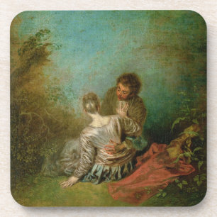 Der ImitatPas, c.1717 (Öl auf Leinwand) Getränkeuntersetzer