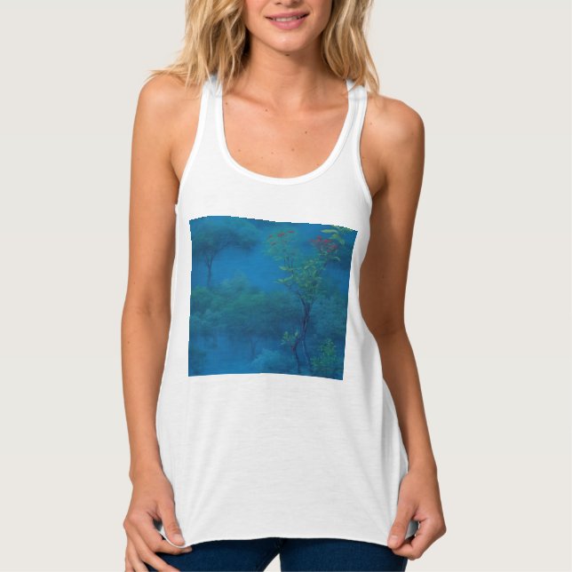 Der immerwährende See im Zedernwald Tank Top (Vorderseite)