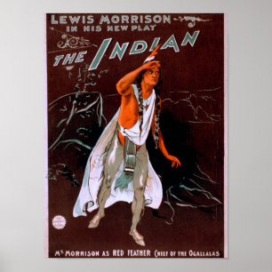 "Der Indianer" - Rote Feder, Häuptling der Poster