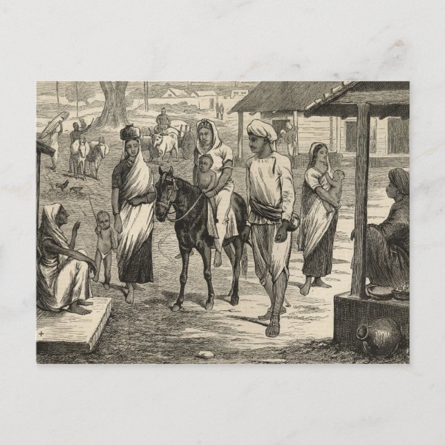 Der indische Hunger Postkarte (Vorderseite)