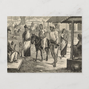 Der indische Hunger Postkarte