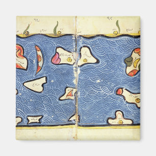 Der Indische Ozean aus einem Atlas Magnet