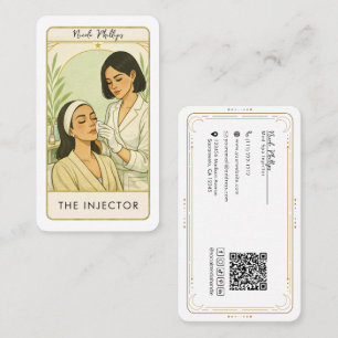 Der Injector Med Spa Skin Tarot Social Media QR Visitenkarte