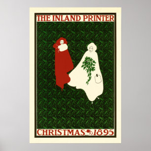 Der Inland-Drucker 1895 Weihnachten wird Bradley A Poster