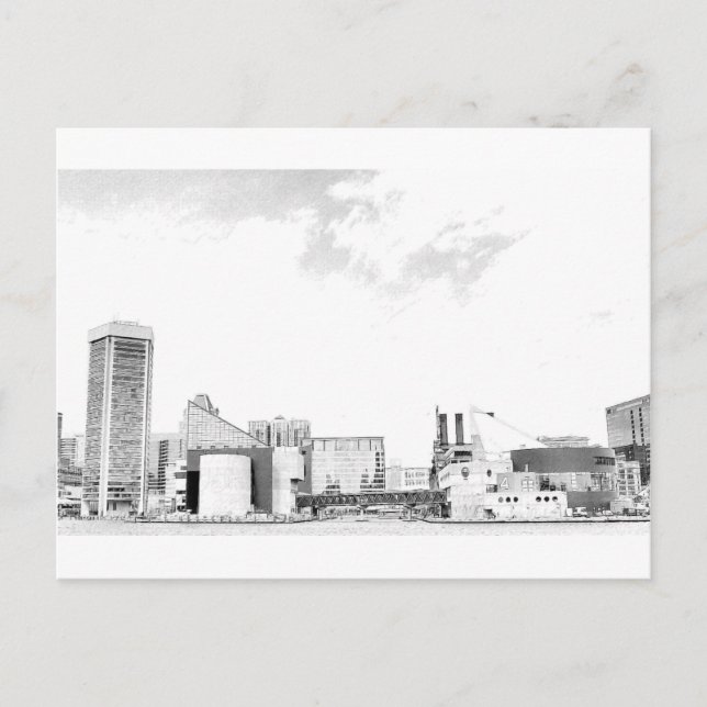 Der Innenhafen von Baltimore Postkarte (Vorderseite)