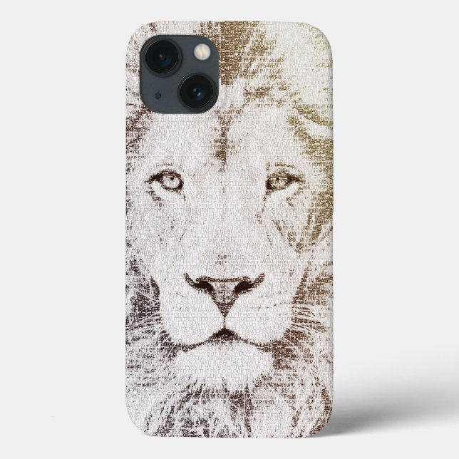 Der Intellektuelle Lion - Typograph Case-Mate iPhone Hülle (Rückseite)