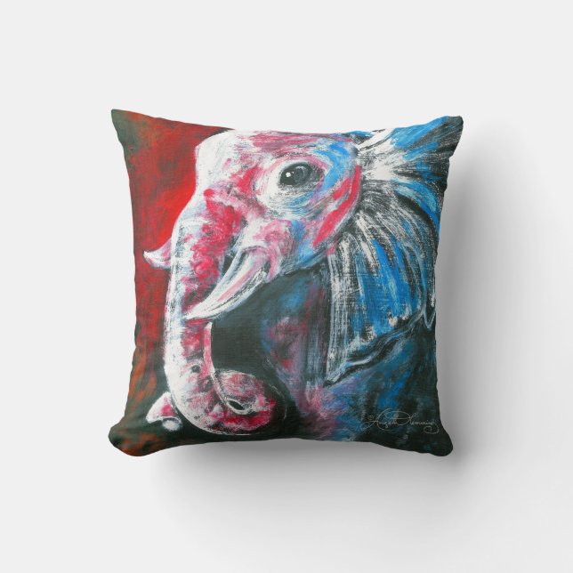 Der intelligente elegante Elefant Kissen (Vorderseite)