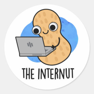 Der Internut Funny Internet Peanut Pub Runder Aufkleber
