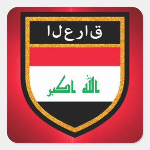 Der Irak-Flagge Quadratischer Aufkleber